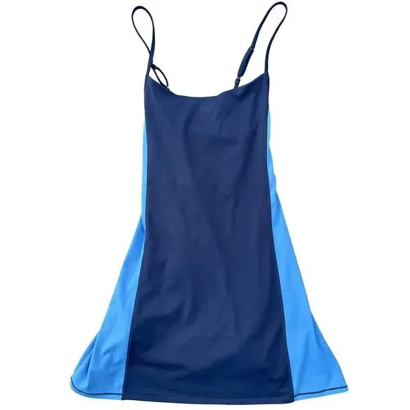 WILO The Label Tennis Dress Navy Blue Cobalt Built In Shorts NWT - Size Large - Picture 2 of 10